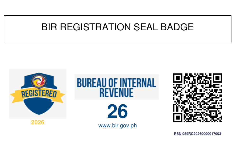 BIR Registration Seal Badge 2026